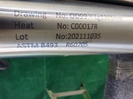 Tondino forgiato ASTM B550 R60705 dello zirconio della lega